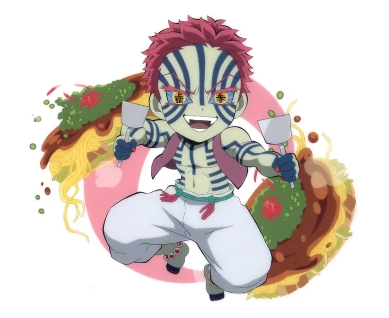 Bộ ảnh hình akaza ngầu độc lạ dành riêng cho tín đồ Kimetsu no Yaiba