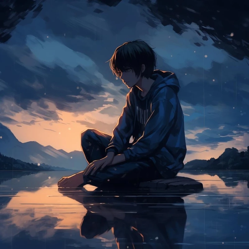 Ngắm nhìn hình ảnh anime buồn nam đầy tâm trạng