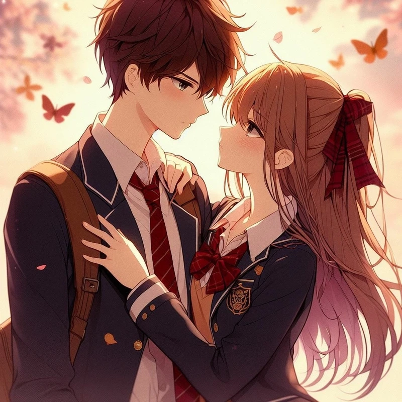 Đắm chìm trong hình ảnh cặp đôi yêu nhau cute anime dễ thương