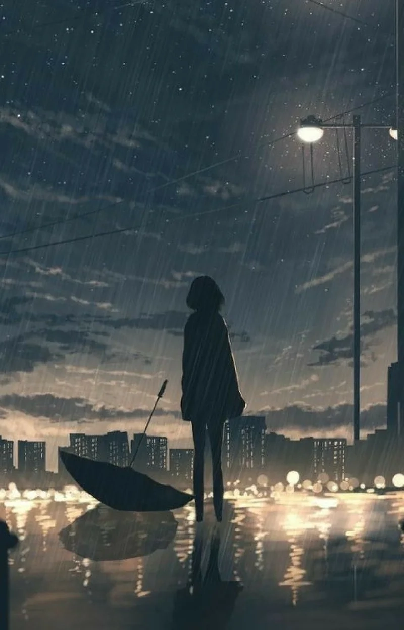 Avatar tâm trạng với avatar ảnh anime buồn cô đơn