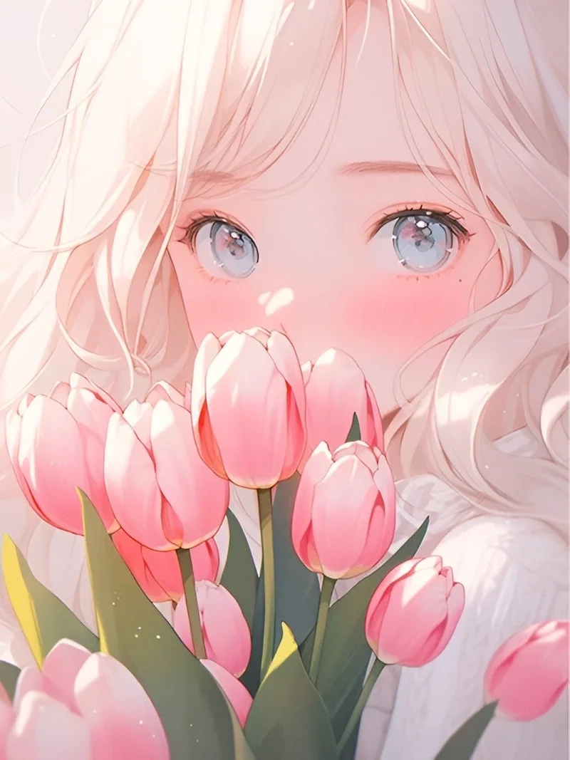 Một thế giới sắc màu trong hình anime gái xinh