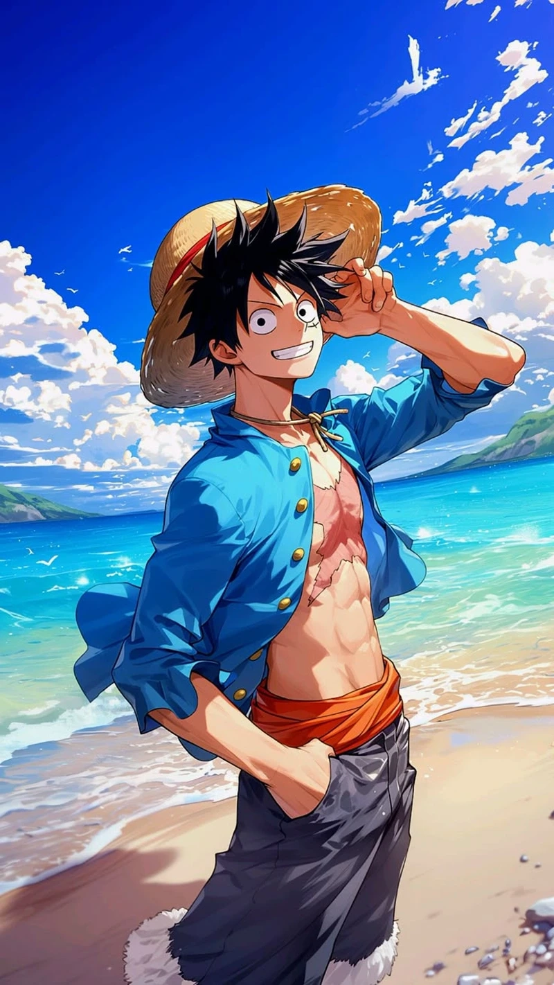 Lung linh sắc màu cùng ảnh anime luffy đẹp