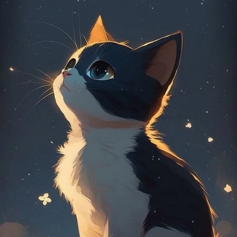 Bộ sưu tập ảnh mèo anime dễ thương siêu đáng yêu