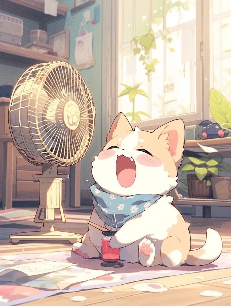 Ngắm nhìn bộ hình ảnh con mèo anime chất lượng cao