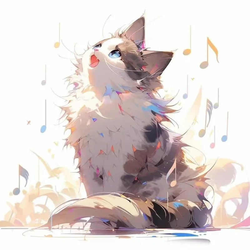 Dễ thương hết nấc với ảnh con mèo cute anime