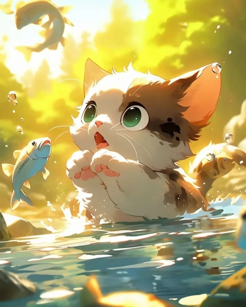 Trọn bộ ảnh mèo anime đẹp bạn không thể bỏ qua