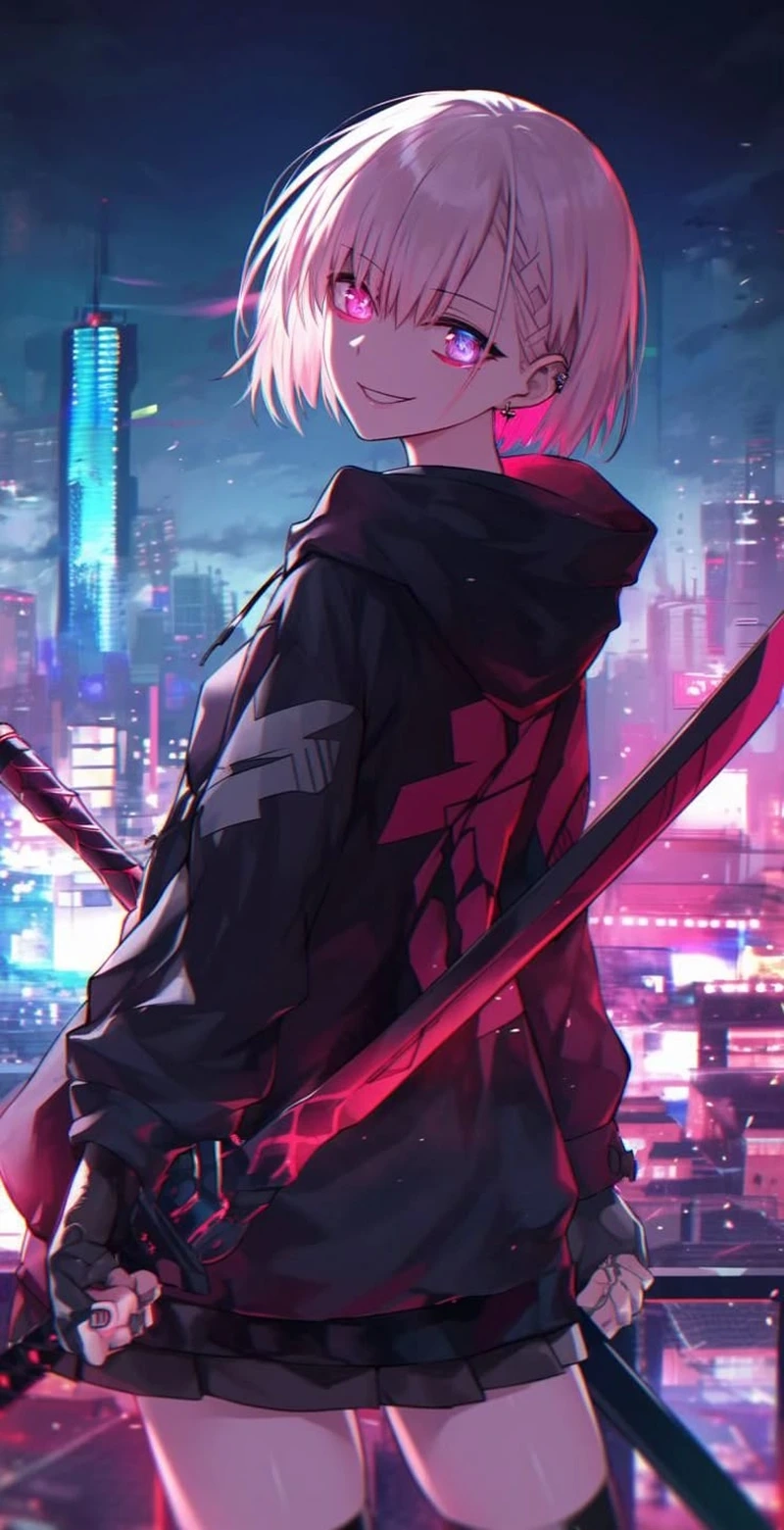 Ngầu chất hết mức với ảnh anime nữ ngầu lòi cute