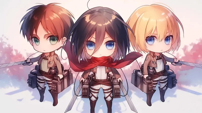 Bộ sưu tập anime attack on titan chibi cực độc đáo cho fan