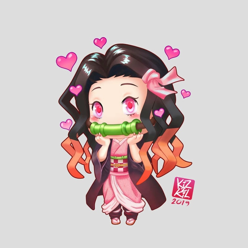 Tận hưởng nezuko chibi phiên bản nhỏ dễ thương