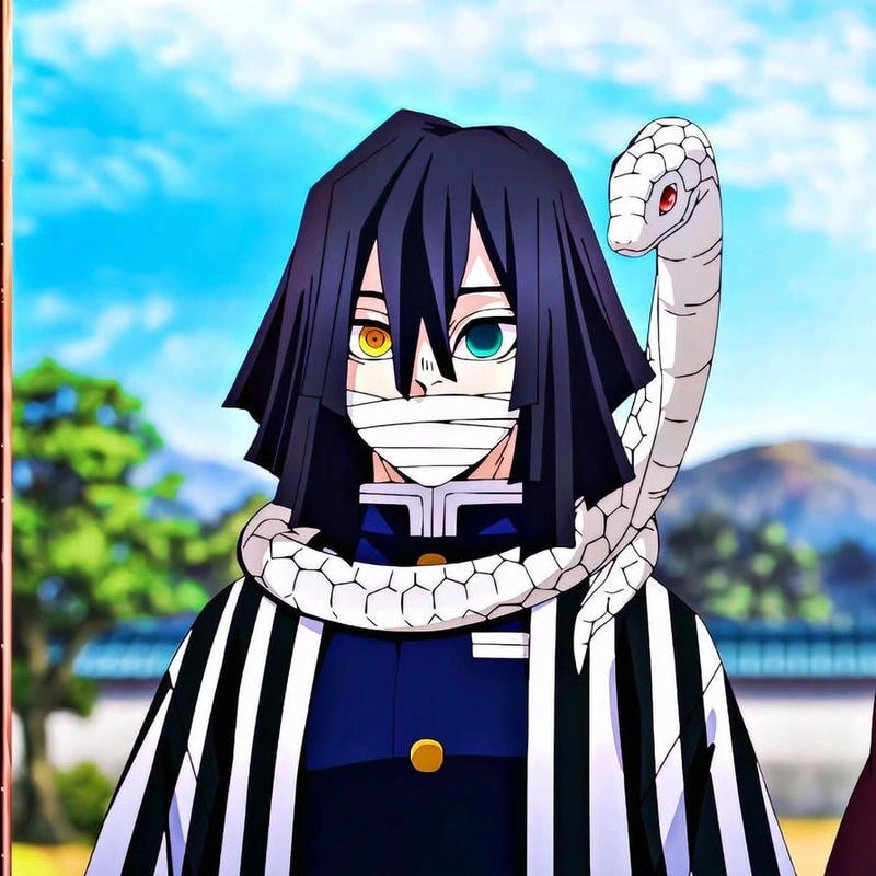 Sở hữu xà trụ Iguro Obanai ấn tượng cho profile mạng xã hội