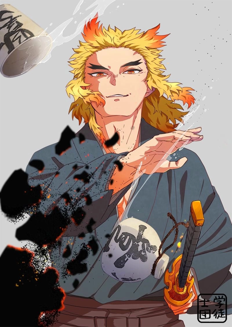 Avatar Rengoku đẹp nhất khiến fan Kimetsu no Yaiba mê mẩn
