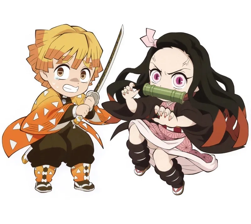 Sưu tầm ngay chibi demon slayer siêu dễ thương cho fan Anime