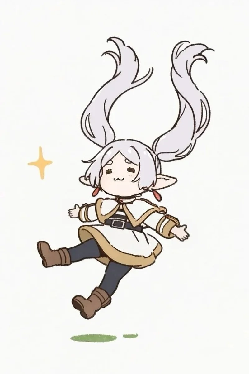 Ngắm nhìn frieren beyond journeys end chibi đáng yêu từng chi tiết