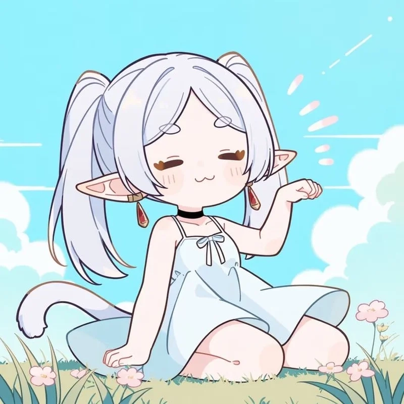 Tải ngay bộ frieren chibi wallpaper siêu cute cho điện thoại