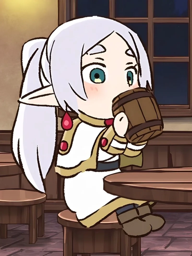 Làm mới không gian với bộ frieren stickers dán đâu cũng đẹp