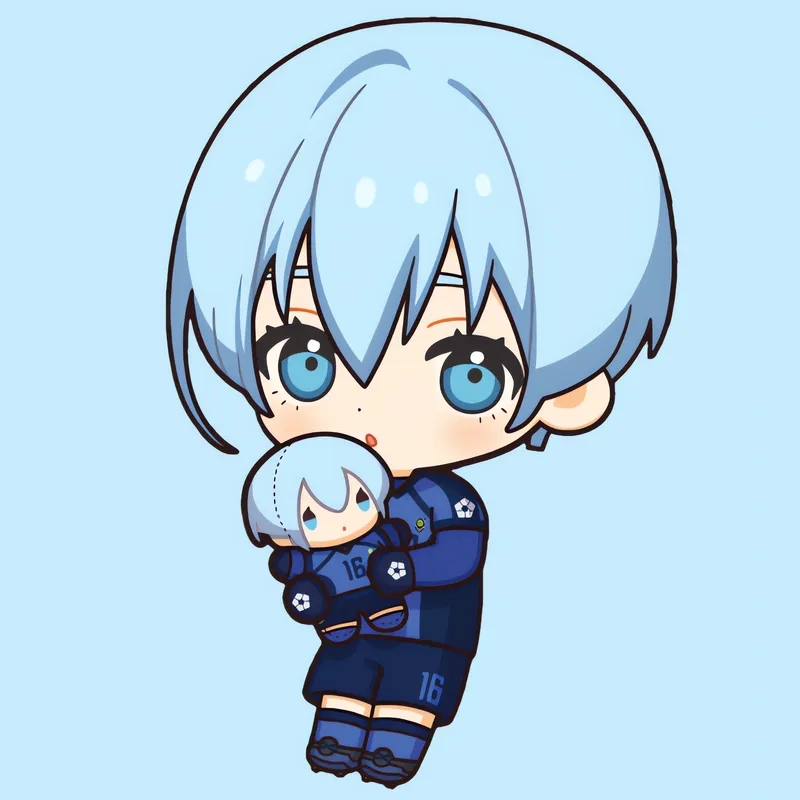 Hình ảnh chibi isagi yoichi dễ thương chuẩn phong cách manga