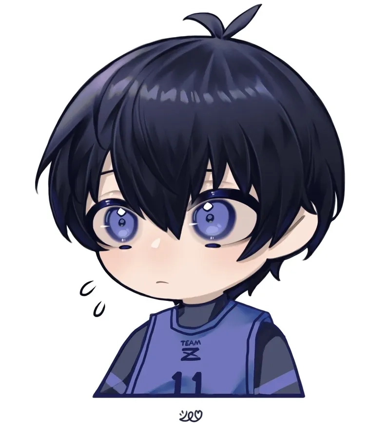 Tải ngay bộ ảnh isagi chibi png nền trong siêu nét