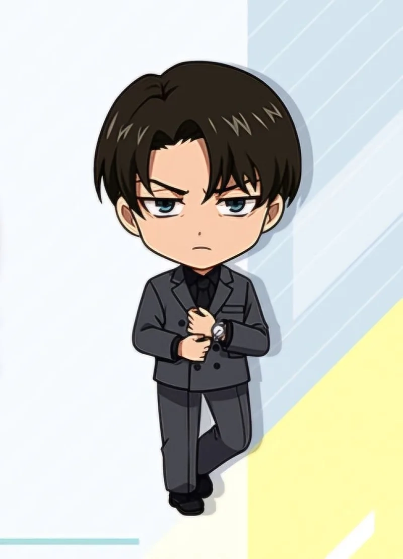 Hình ảnh siêu dễ thương của aot chibi levi khiến fan thích mê