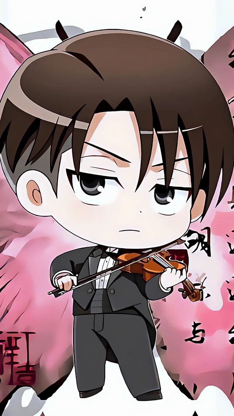 Trọn bộ ảnh attack on titan levi chibi full HD cực đẹp