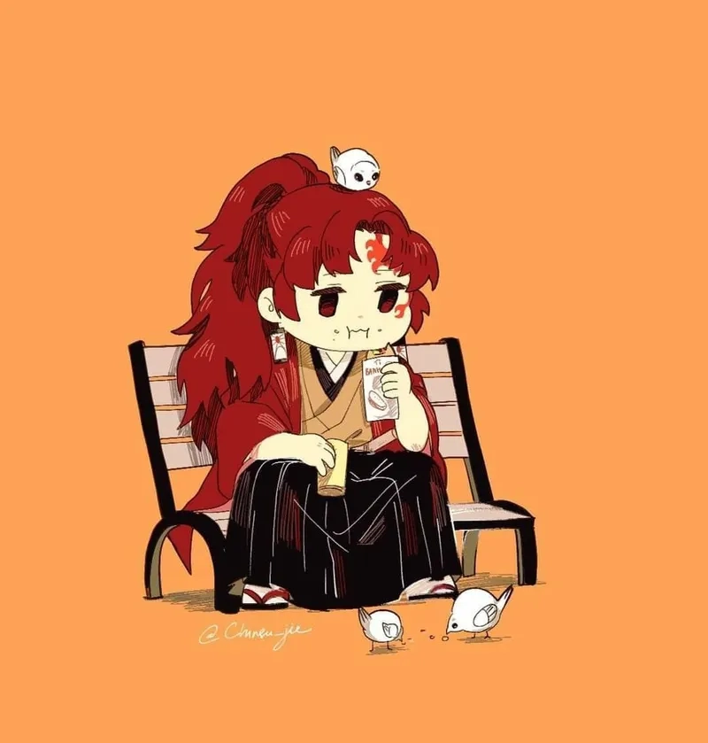 Bộ ảnh yoriichi và kokushibou chibi cute hot trend cho fan