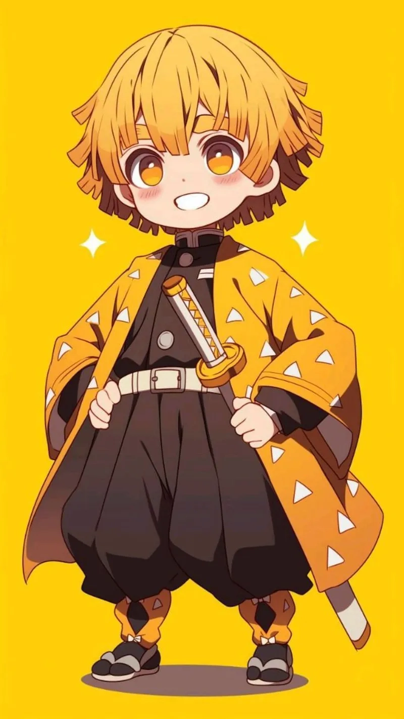 Sưu tầm ngay những bức chibi zenitsu cute khiến fan mê mẩn