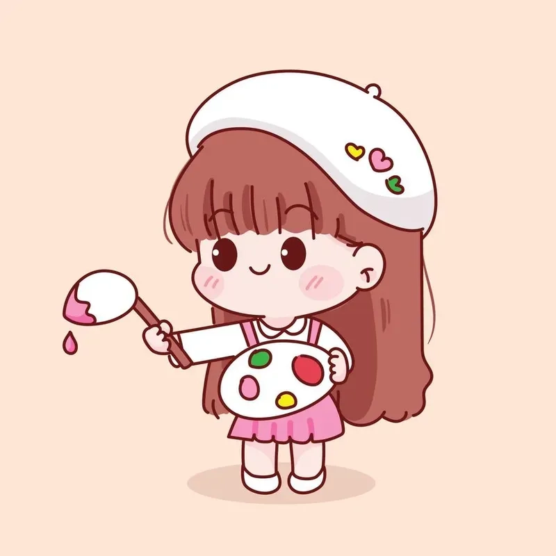 Avatar cô gái chibi vô cùng đáng yêu và ngộ nghĩnh