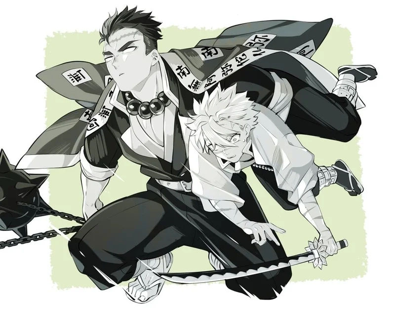 Tình bạn đặc biệt sanemi x gyomei khiến fan mê mẩn