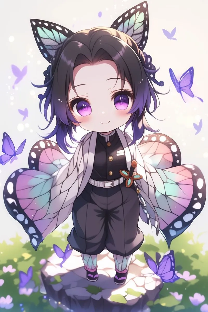 Trọn bộ demon slayer shinobu chibi siêu dễ thương cho fan cứng