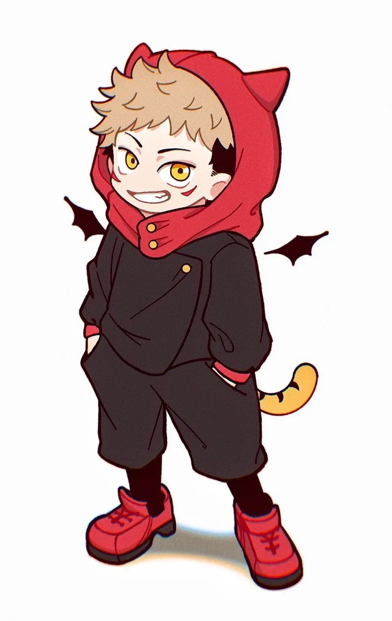 Hình ảnh jujutsu kaisen yuji itadori chibi siêu đẹp cho fan