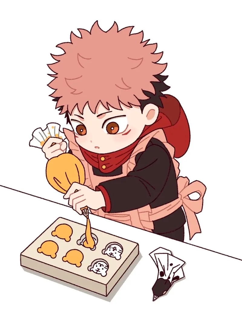 Bộ ảnh yuji itadori chibi cute làm icon siêu đáng yêu