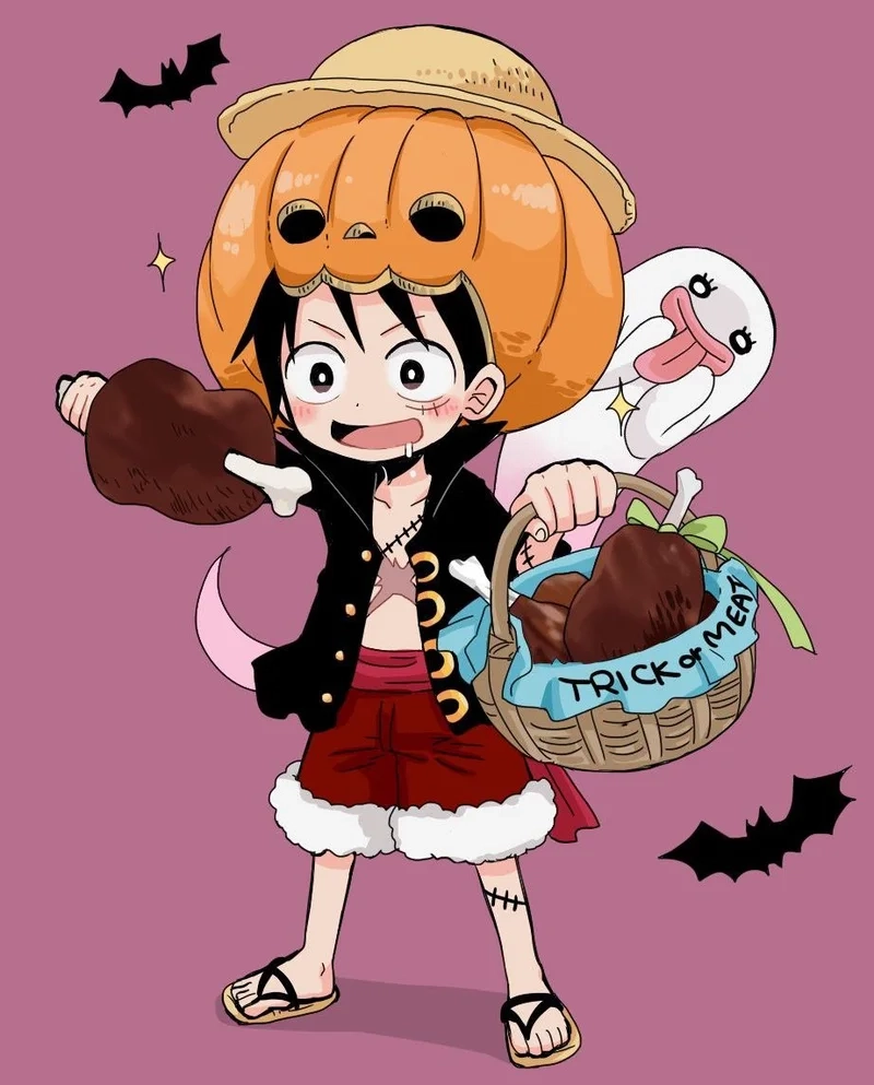 Tải ngay luffy chibi ngầu làm hình nền độc lạ