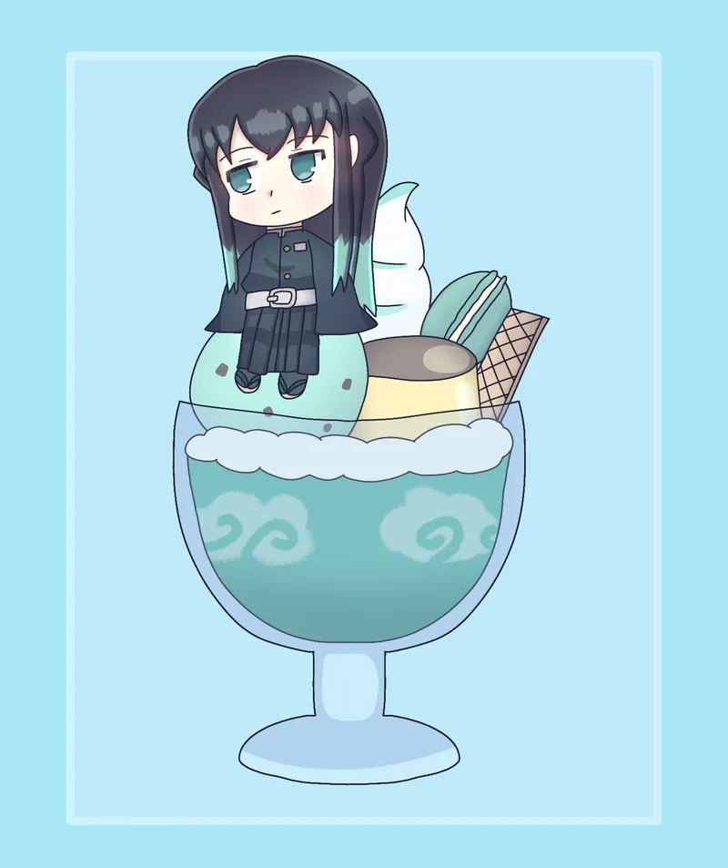 Thế giới dễ thương cùng muichiro tokito chibi