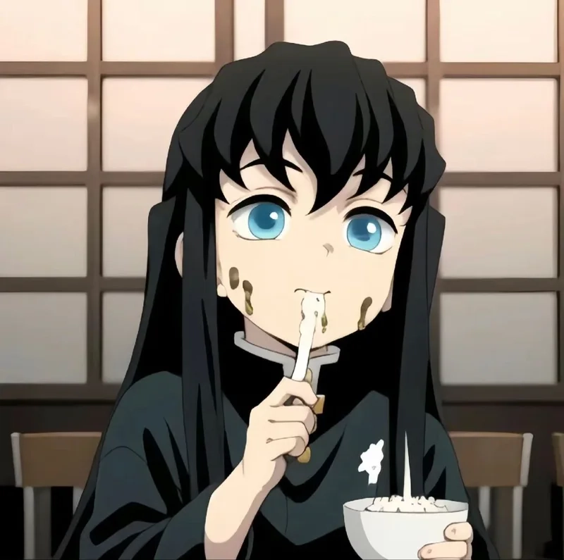 Lạc vào thế giới anime chibi cute muichiro tokito cute