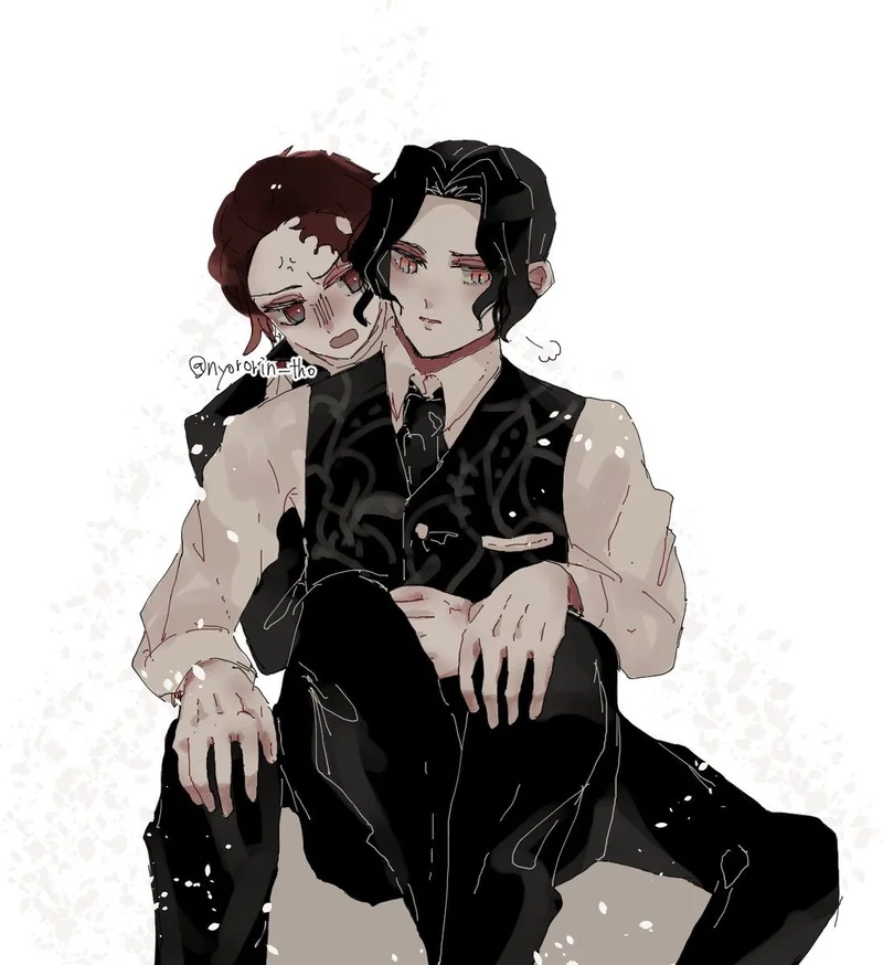 Phong cách ngầu trong tanjirou x muzan