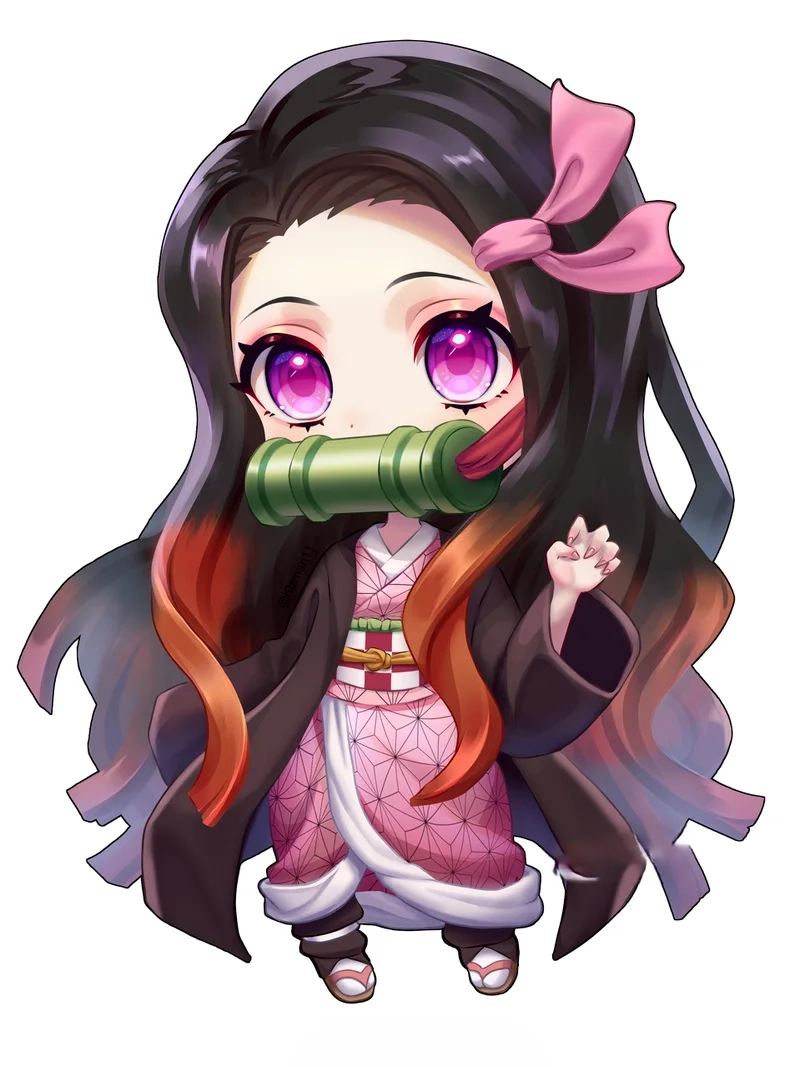 Tải về hình anime nezuko chibi cute đẹp miễn phí