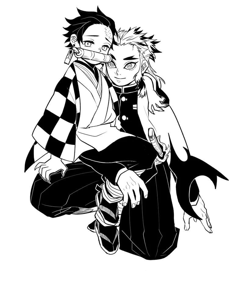 Trang trí màn hình với tanjiro and rengoku wallpaper