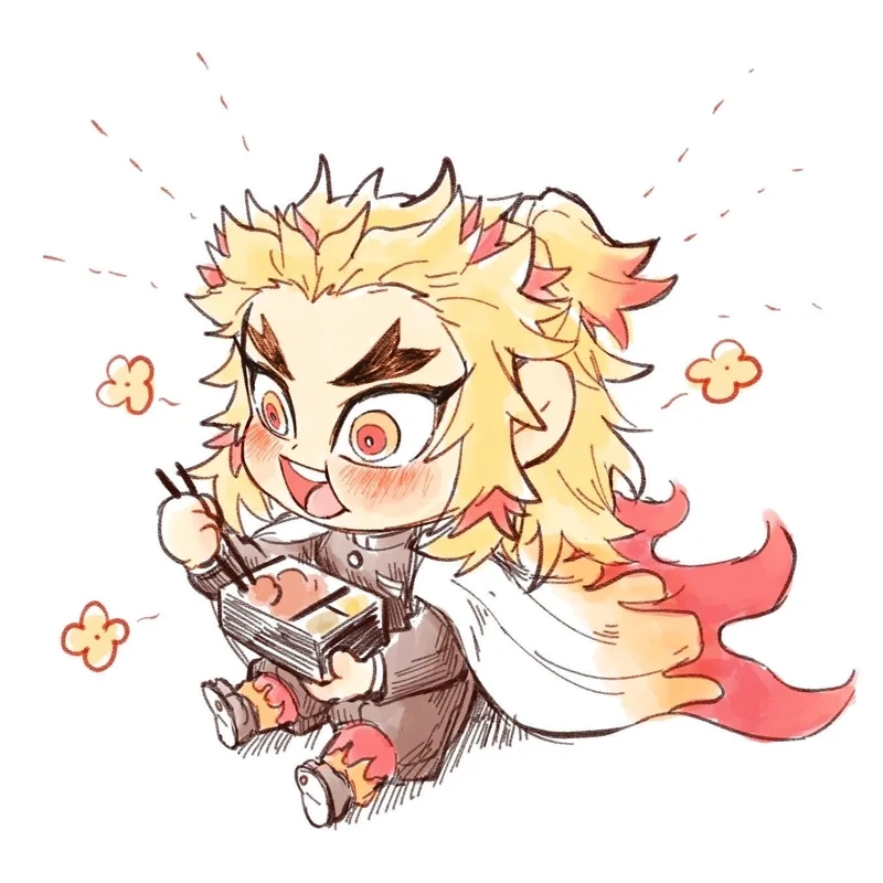 Bộ sưu tập rengoku kyoujurou chibi đầy màu sắc hấp dẫn