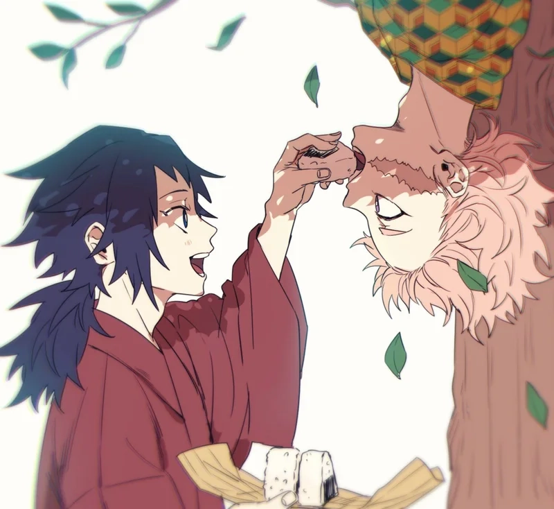 Cặp đôi dễ thương sabito x giyuu cute khiến tim rung động