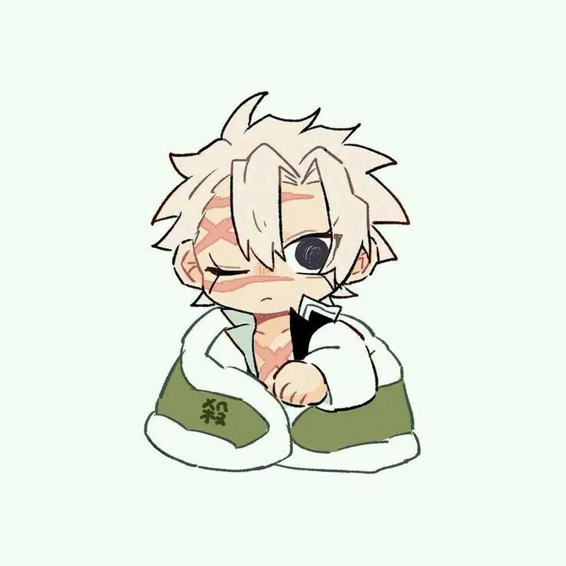 Thưởng thức anime sanemi chibi phong cách dễ thương hiếm có