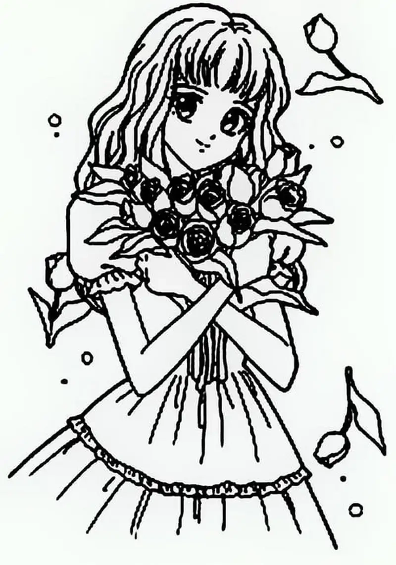 Tranh tô màu anime girl ngầu cực ngầu cho bạn khám phá