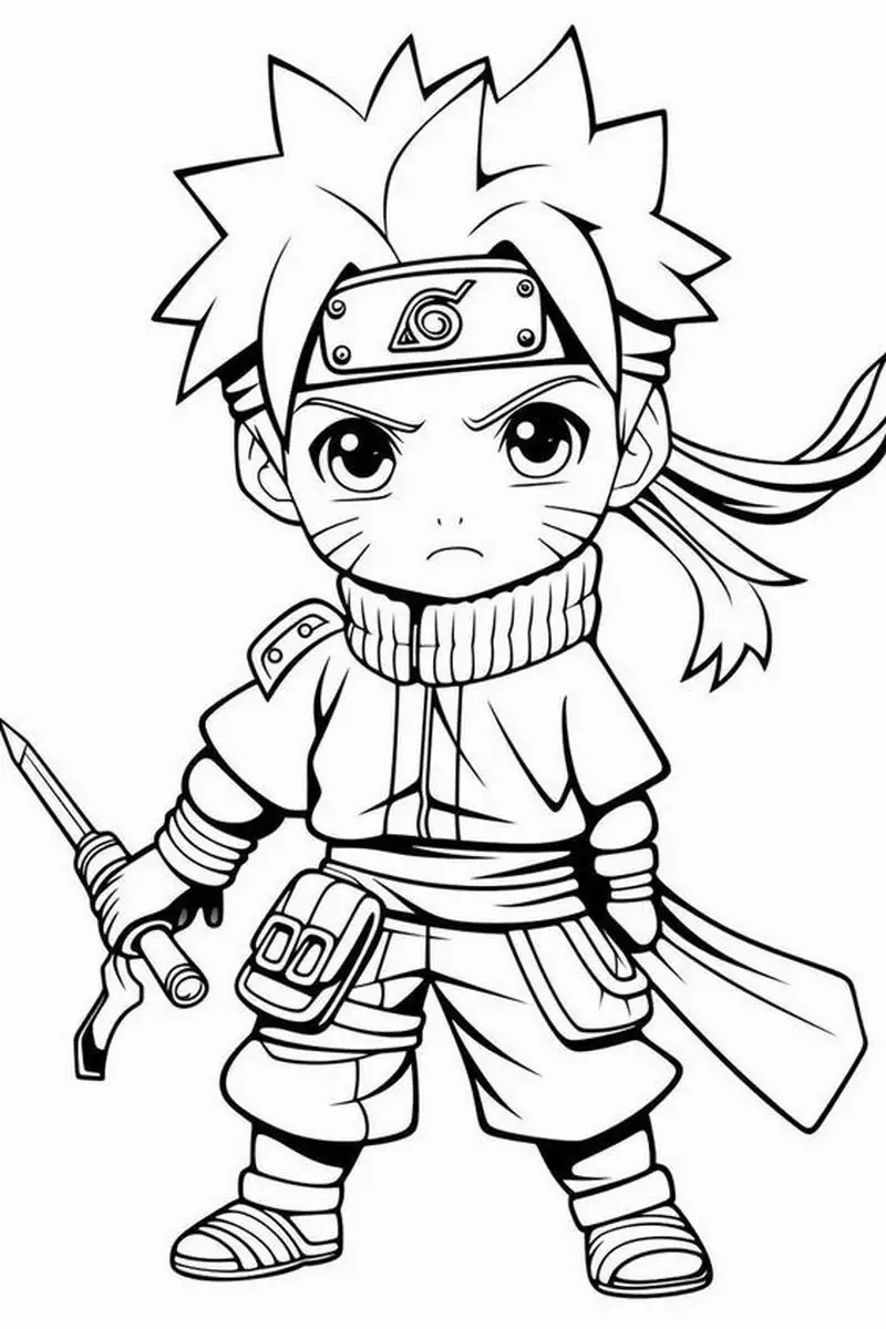 Tranh tô màu anime cổ trang tuyệt đẹp cho fan anime