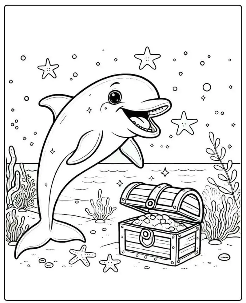 Tô cá heo dễ thương và sinh động cho bé khám phá màu sắc