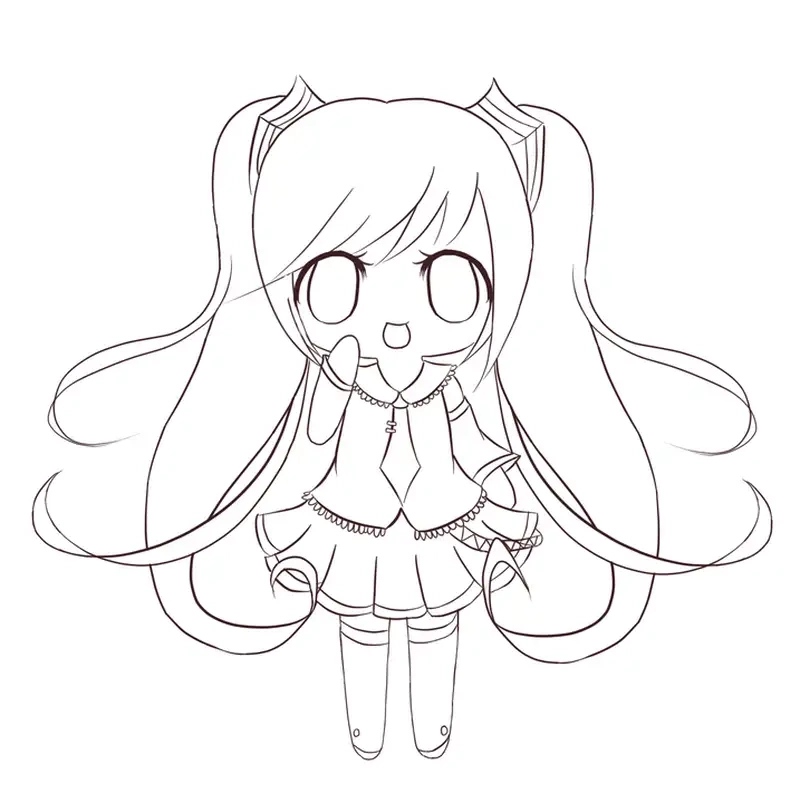 Thỏa sức sáng tạo với tranh tô màu chibi cute đơn giản