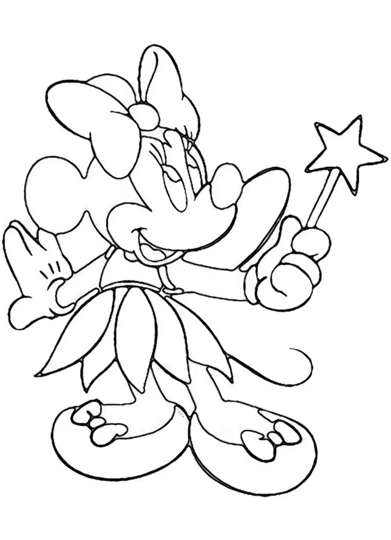 Tranh tô màu chuột mickey siêu dễ thương cho bé