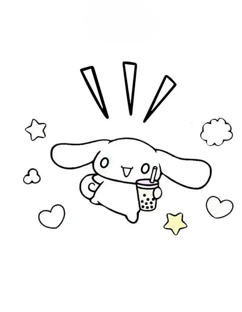 Khám phá ngay tranh tô màu cinnamoroll siêu dễ thương cho bé