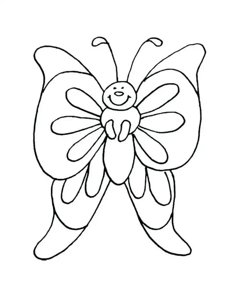Tranh tô màu con bướm cho bé vui học mỗi ngày