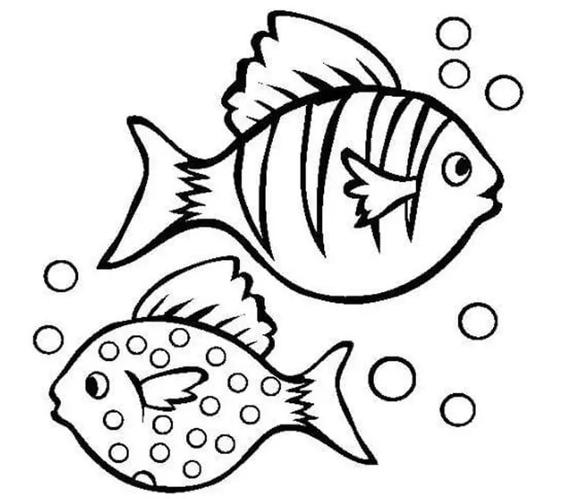 Tô sắc lung linh cùng tranh tô màu con cá vàng