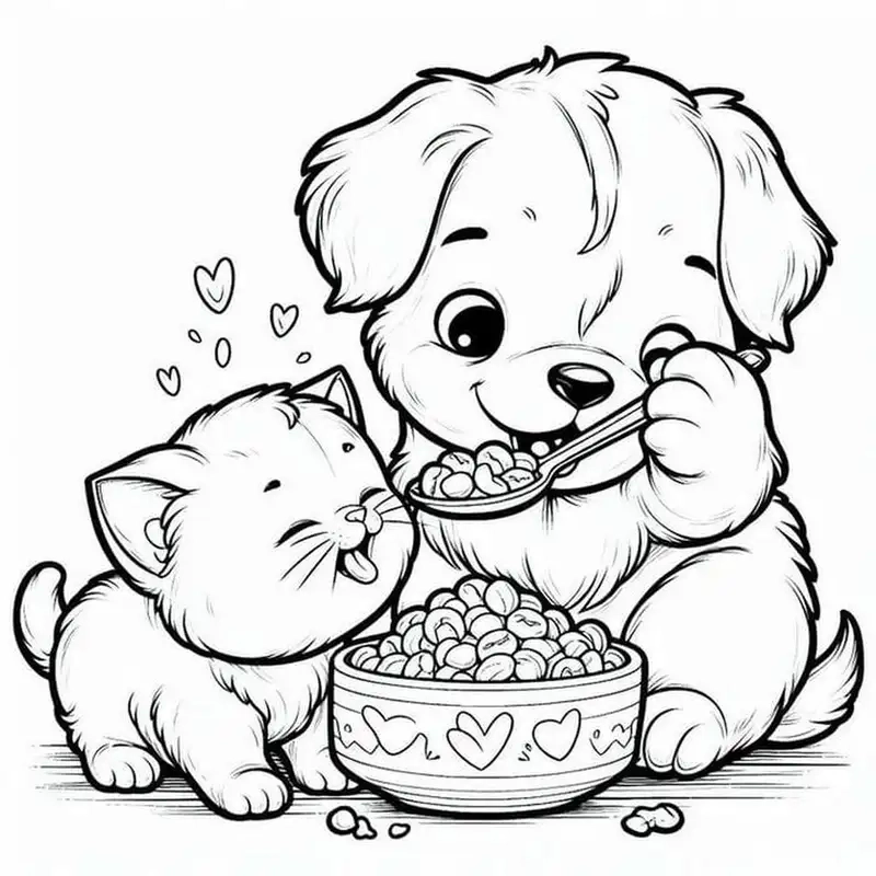 Thỏa sức tô sáng tranh tô màu con chó đẹp vui nhộn