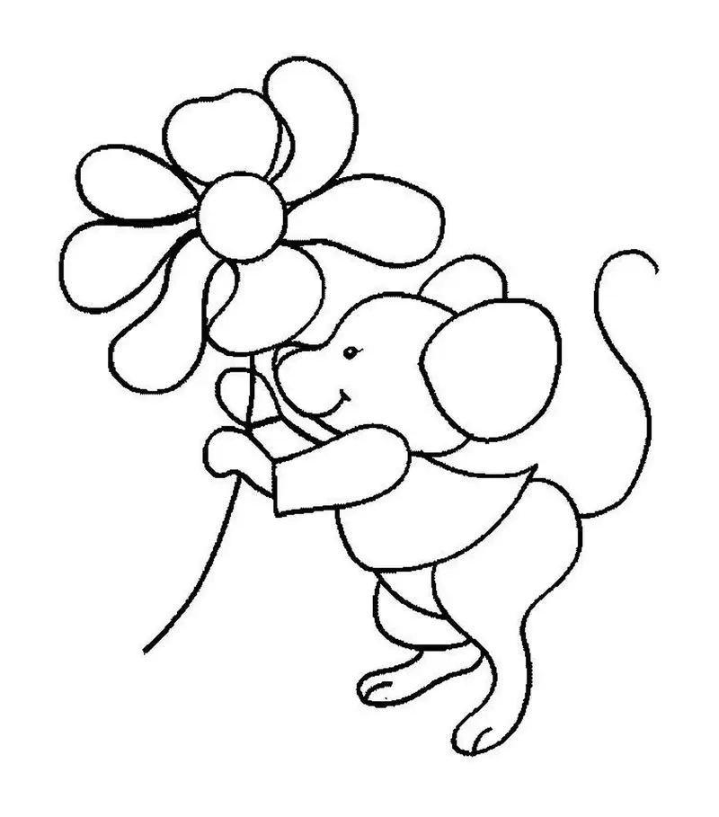 Khám phá thế giới màu sắc với chuột tô màu dễ thương