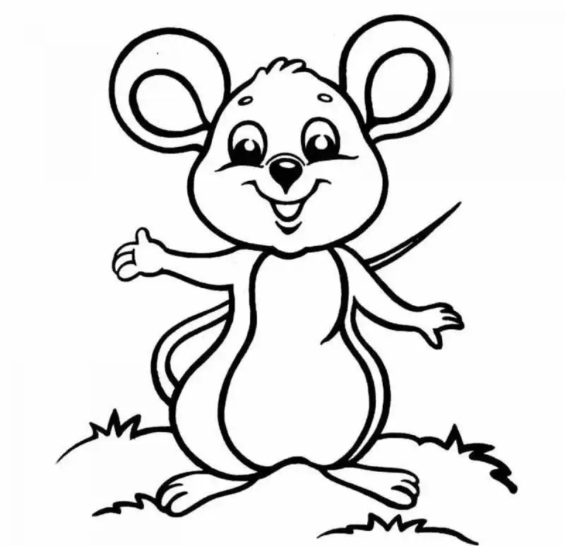 Tô màu con chuột thật vui nhộn cho bé khám phá